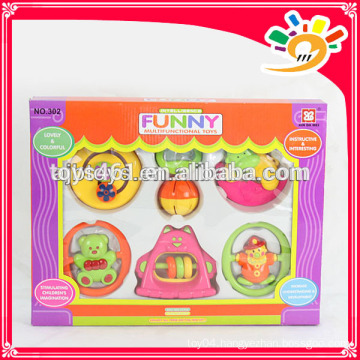 Lovely Enlighten Series Baby Bell Toy, Funny Plastic Rattle Bell Set Toys(6 pieces a set)